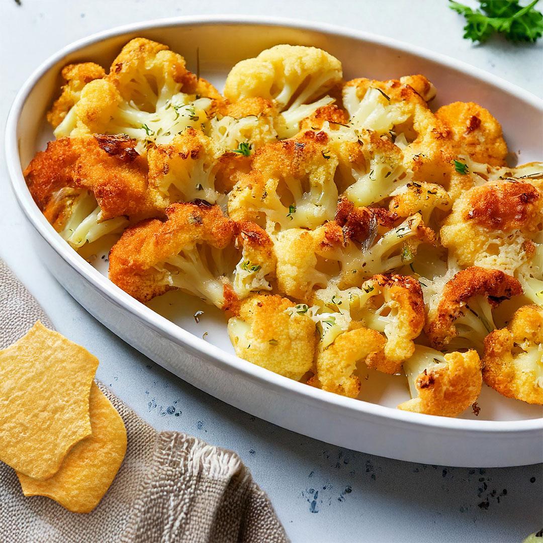 Baked Cauliflower & Chips