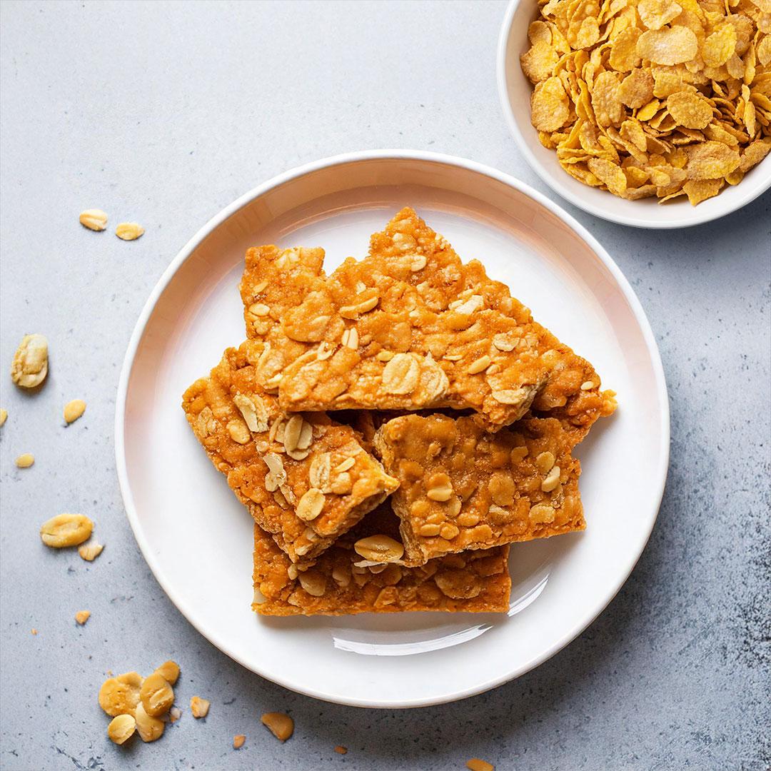 Crunchy Cornflakes Peanut Bars