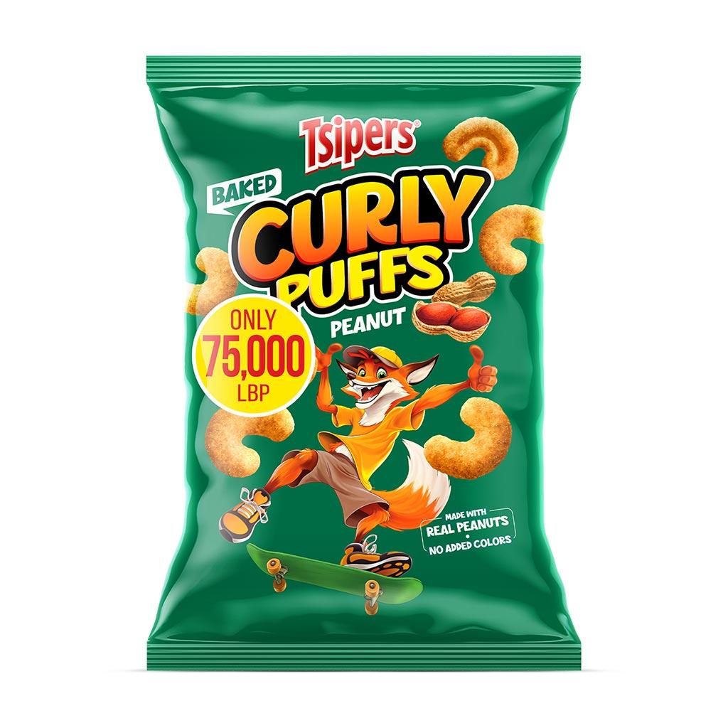 Tsipers Curly Puffs - Peanut (75,000 LBP)